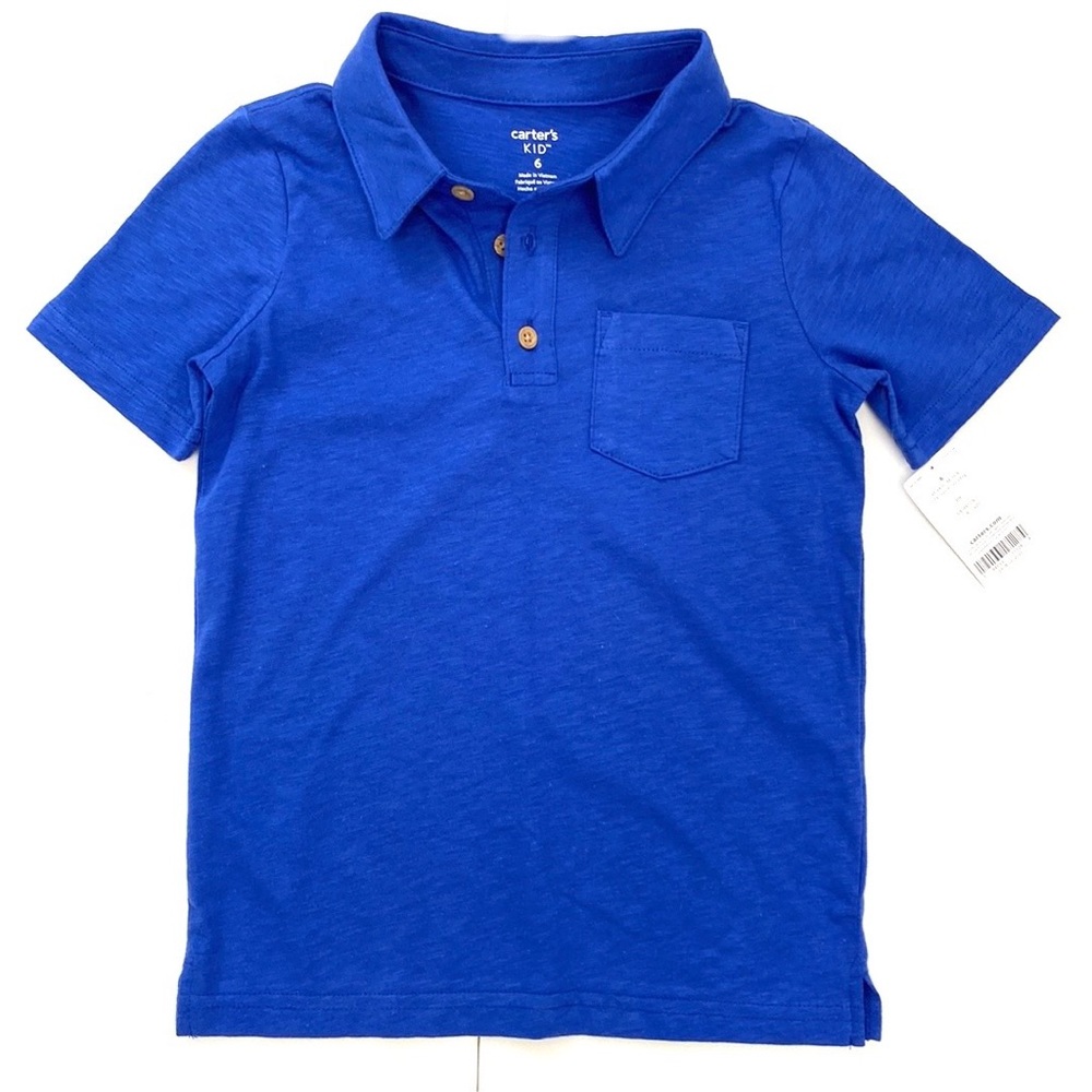 Carter's Boys Classic Blue Short Sleeve Polo Shirt NWT